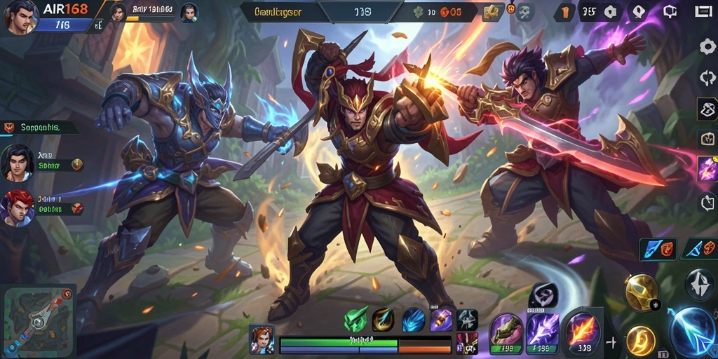 Gameplay MOBA yang seru dan mendebarkan di AIR168.