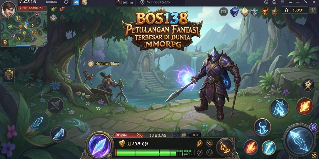 Tampilan gameplay <strong>BOS138</strong> yang menakjubkan dengan pertempuran epik di dunia MMORPG.
