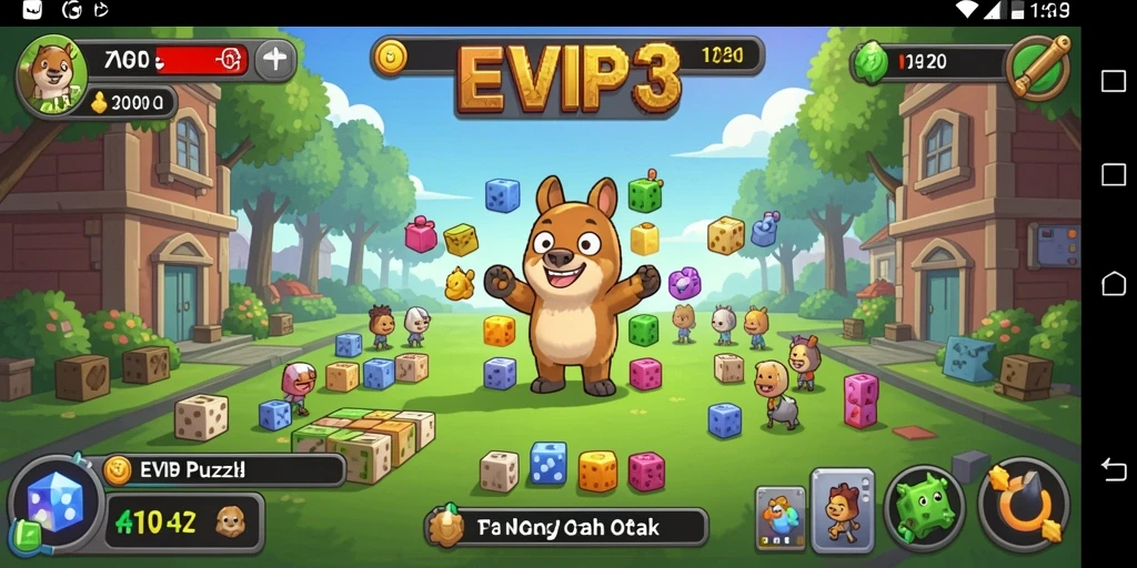 Screenshot dari gameplay Puzzle menarik di EVIP3.