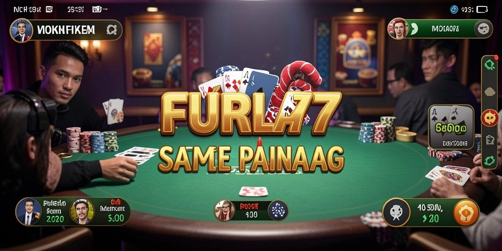 Tampilan gameplay menyenangkan dan interaktif dari FURLA77 dengan poker.