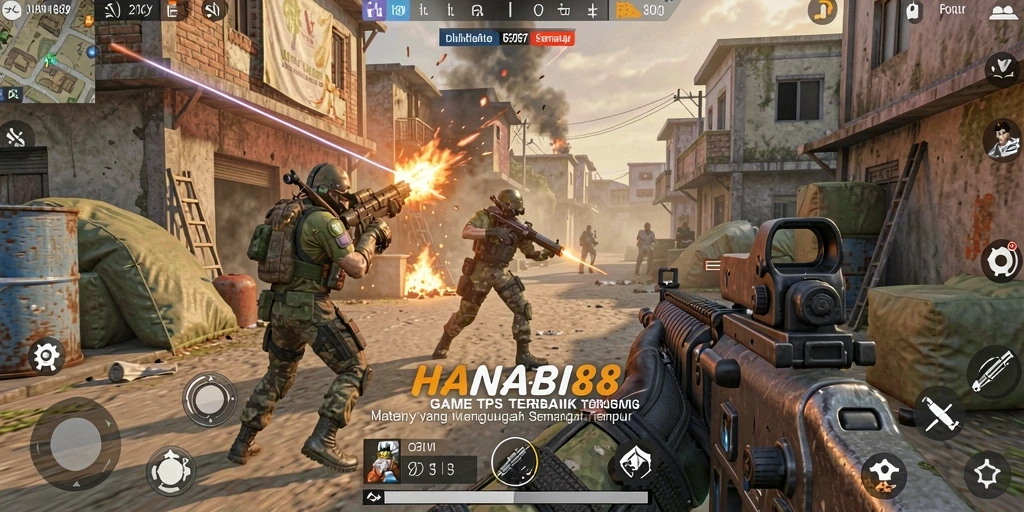 Tampilan gameplay yang intens dan seru di HANABI88.
