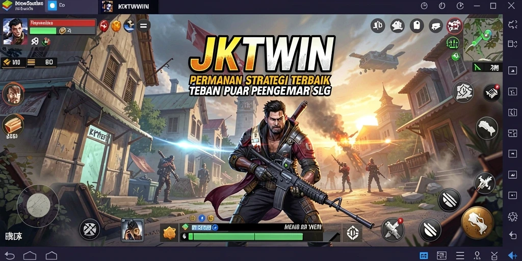 Tampilan gameplay JKTWIN dengan pertempuran yang seru.