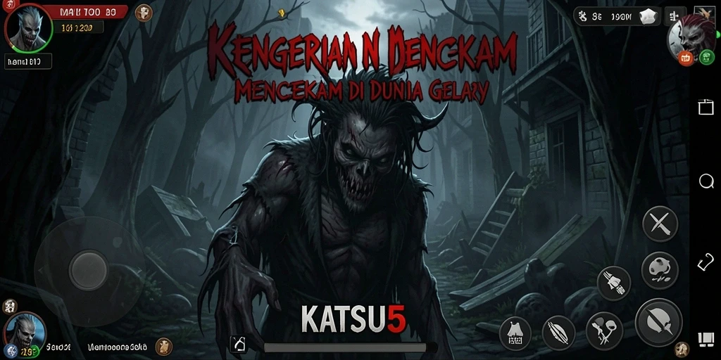 Tampilan gameplay menakutkan KATSU5 yang membuat pemain merinding.