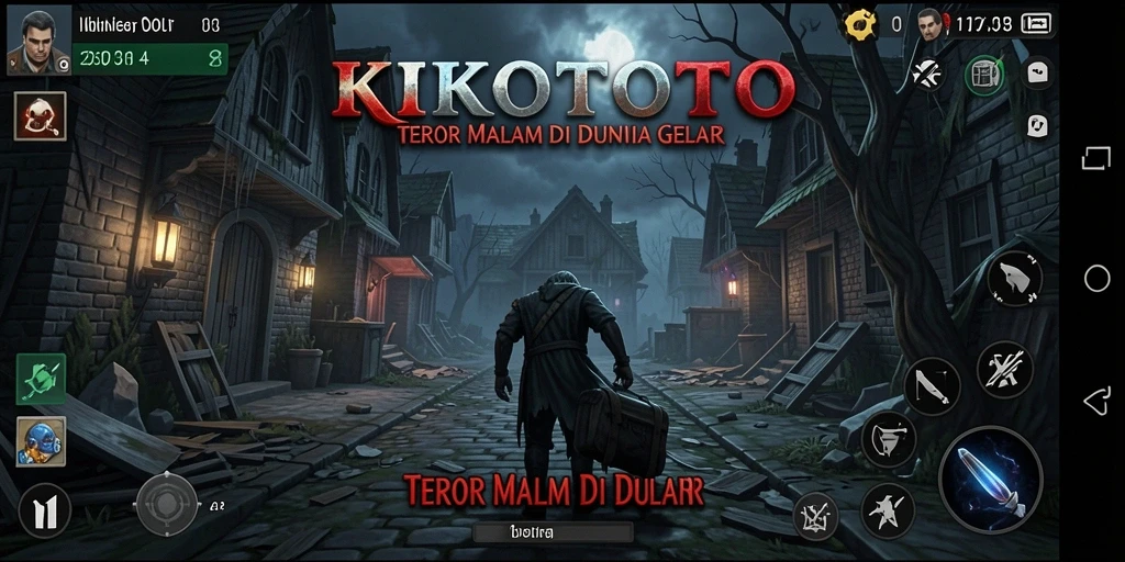 Screenshot utama KIKOTOTO menampilkan suasana gameplay menyeramkan.