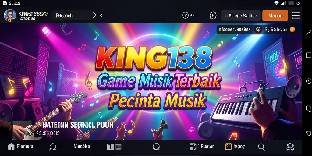 Screenshot KING138 menampilkan gameplay musik yang seru dan interaktif.