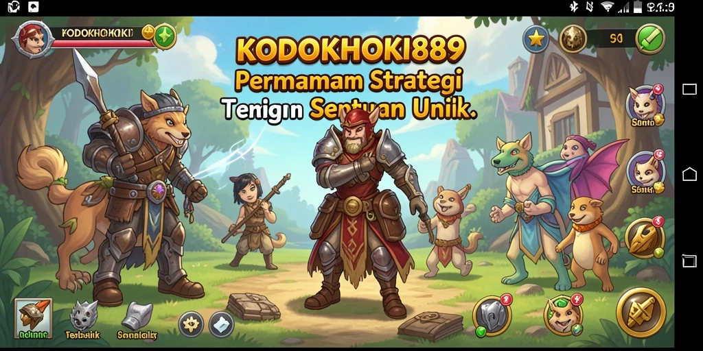 Tampilan gameplay menarik KODOKHOKI889 yang penuh strategi.