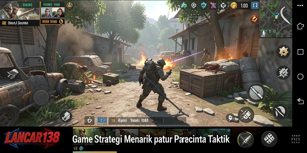 Tampilan gameplay yang menegangkan dalam LANCAR138.