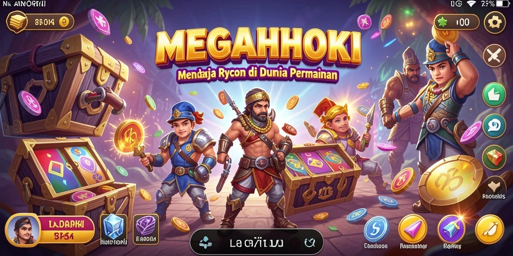 Tampilan utama gameplay MEGAHOKI yang menarik dan interaktif.