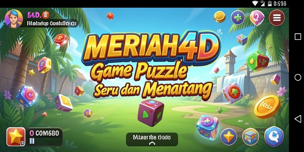 Tampilan gameplay MERIAH4D yang penuh warna dan menantang.