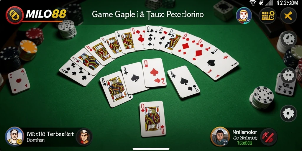 Tampilan gameplay seru dari game Gaple MILO88.