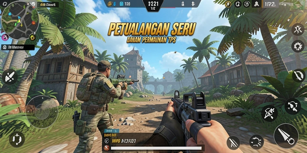 Tampilan gameplay MPO2121 dengan aksi seru dalam TPS.