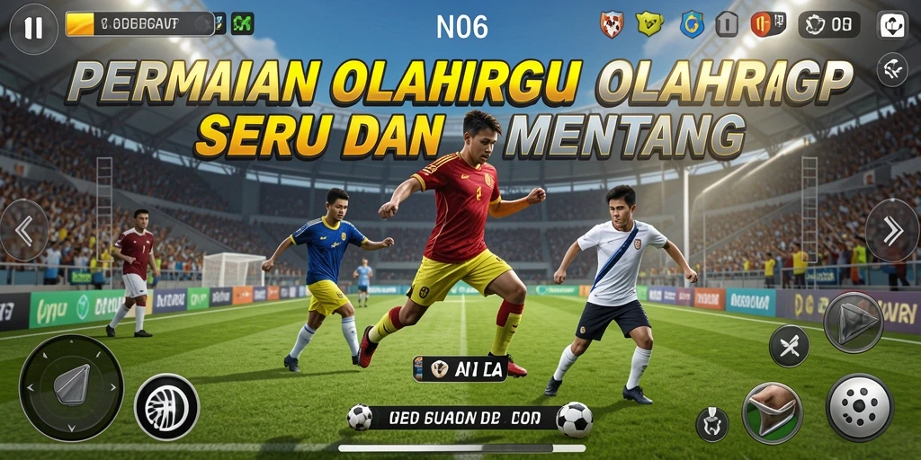 Screenshot N06 menampilkan aksi pertandingan olahraga yang seru.