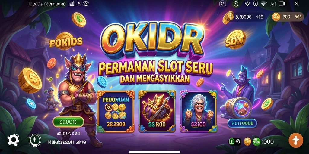 Screenshot gameplay Slot OKIDR yang menampilkan grafik yang menarik.