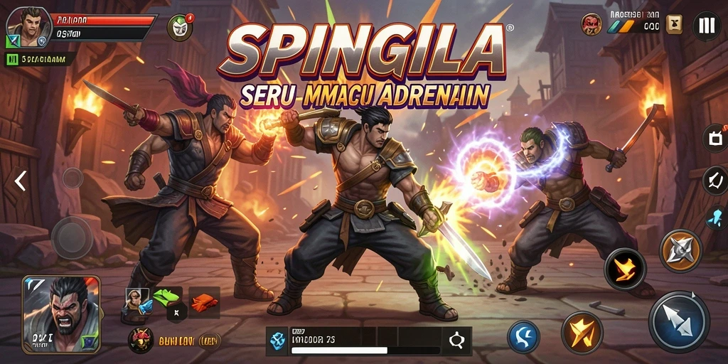 Tangkapan layar penuh aksi pertarungan di SPINGILA.
